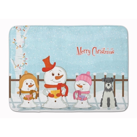 Carolines Treasures Christmas Carolers Miniature Schanuzer Machine Washable Memory Foam Mat BB2385RUG
